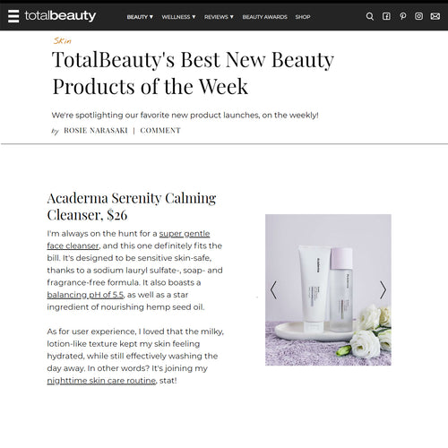 Totalbeauty Features Acaderma Cleanser & Toner