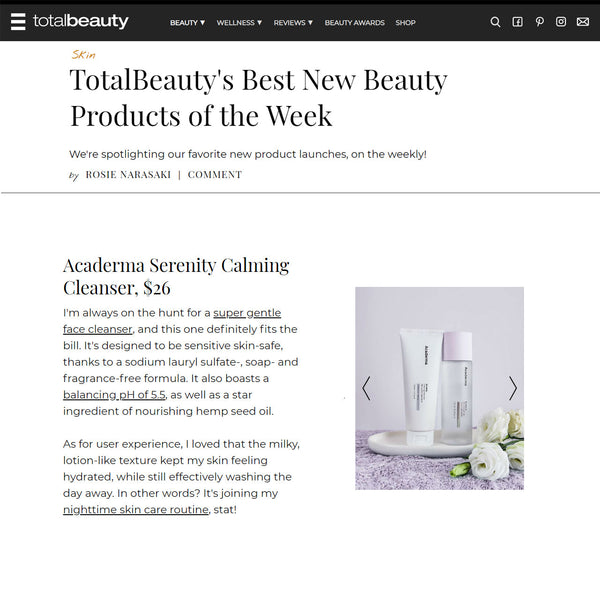 Totalbeauty Features Acaderma Cleanser & Toner