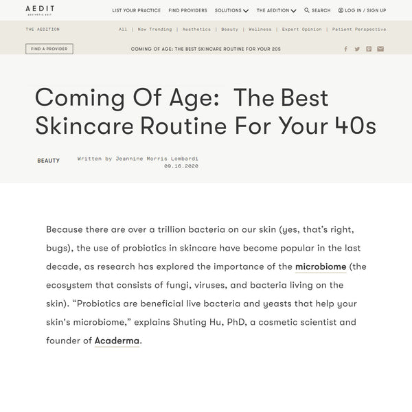 AEDIT: Acaderma's Advice On The Skincare Routine For Your 40s