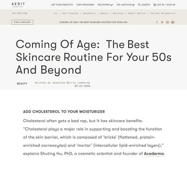 AEDIT: Acaderma's Advice on Skincare Routine For Your 50s And Beyond