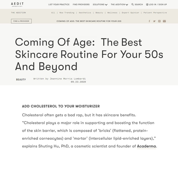 AEDIT: Acaderma's Advice on Skincare Routine For Your 50s And Beyond