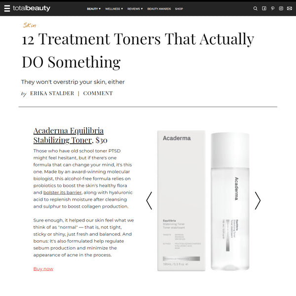 TotalBeauty: Acaderma's Equilibria Toner Actually DID Something