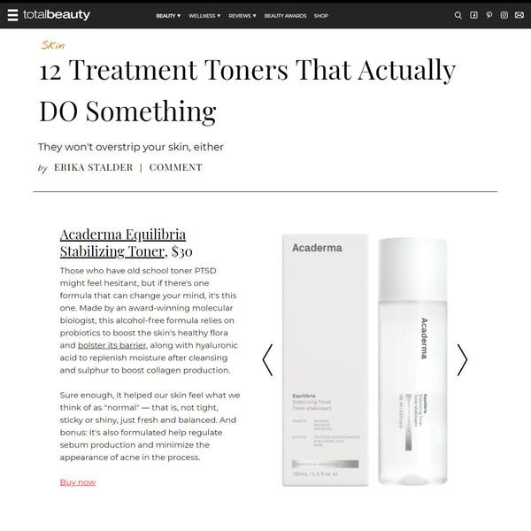 TotalBeauty: Acaderma's Equilibria Toner Actually DID Something
