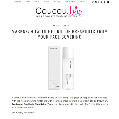 Coucoujolie: Acaderma Equilibria Stabilizing Toner Helps Your Skin Gets Rid of Breakouts