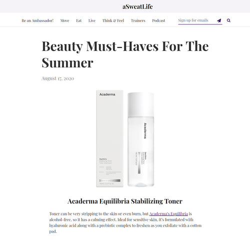 aSweatLife: You Must Have Acaderma Equilibria Stabilizing Toner For The Summer