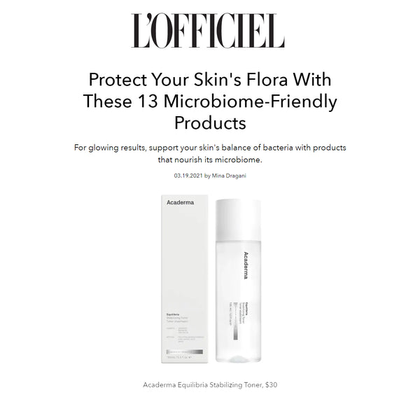 L'OFFICIEL: Protect Skin's Flora With Acaderma Microbiome-Friendly Toner