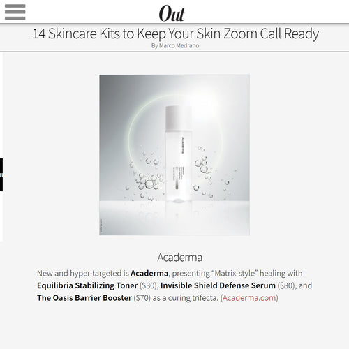 Out: Acaderma Equilibria Stabilizing Toner Keeps Your Skin Zoom Call Ready