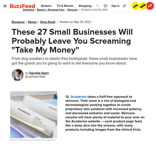 Buzzfeed: Acaderma will probably leave you Screaming