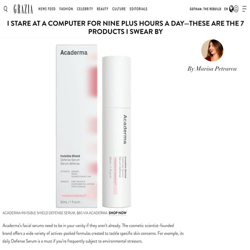 Grazia: Invisible shield Defense Serum is a must if you stare at a computer for nine plus hours a day