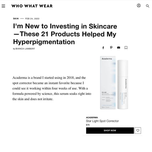 Who What Wear: Star Light Spot Corrector works within four weeks of use.