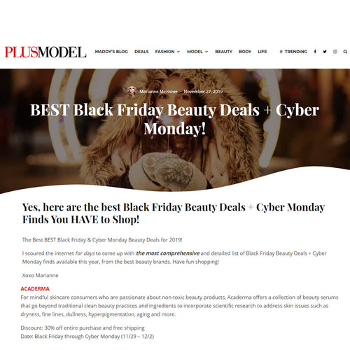 PLUSMODEL: BEST Black Friday Beauty Deals + Cyber Monday!