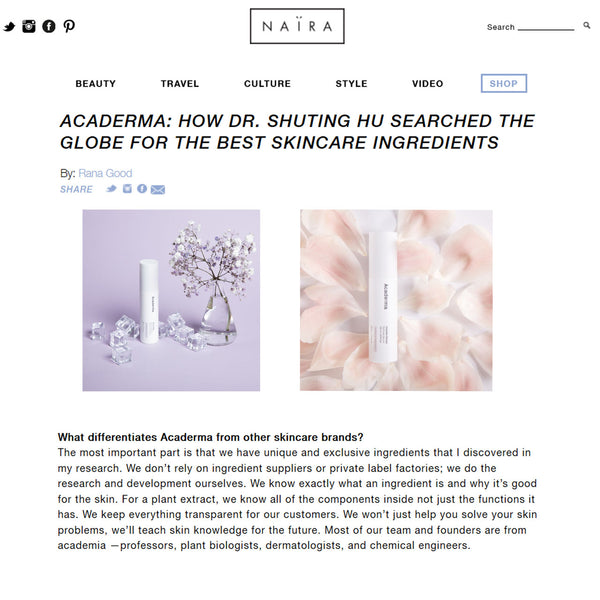 Naira NYC Interview With Acaderma