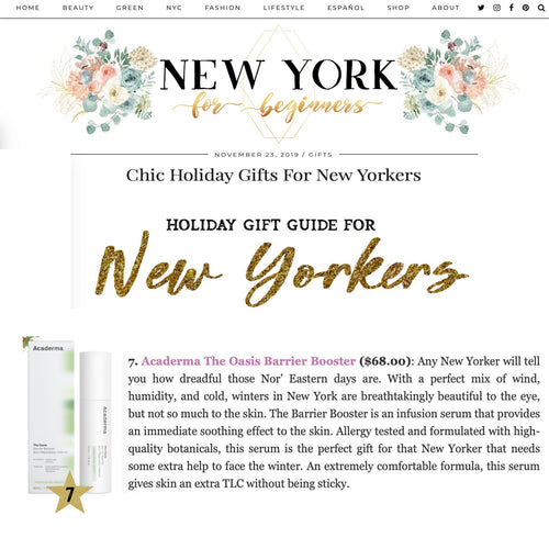 New York For Beginners Features The Oasis As Chic Holiday Gifts