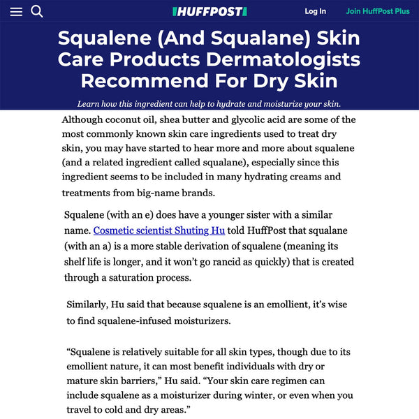 HuffPost: Squalene (And Squalane) Products