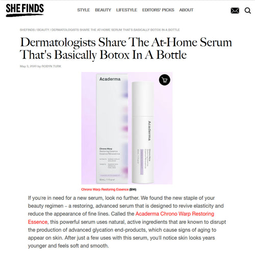 SHEFINDS: Acaderma Chrono Warp Restoring Essence Was Recommended By Dermatologists