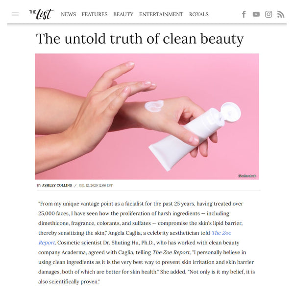 The List: Acaderma's Clean Beauty Standard