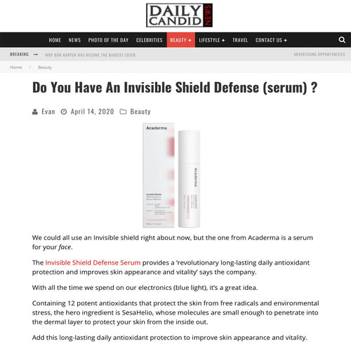 Daily Candid News: Use Invisible Shield Defense Serum To Protect Your Skin From The Inside Out