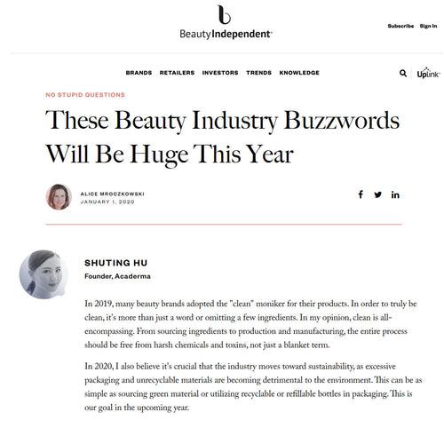 Beauty Independent Interview: Sustainability Will Be the Buzzword of 2020