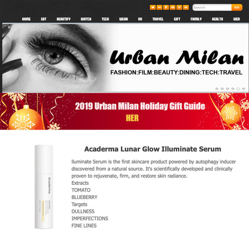 Urban Milan Features Acaderma Lunar Glow In 2019 Holiday Gift Guide