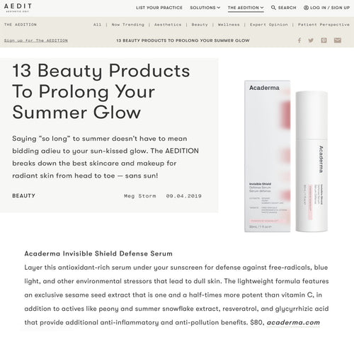 AEDIT: Invisible Shield Prolongs Your Summer Glow