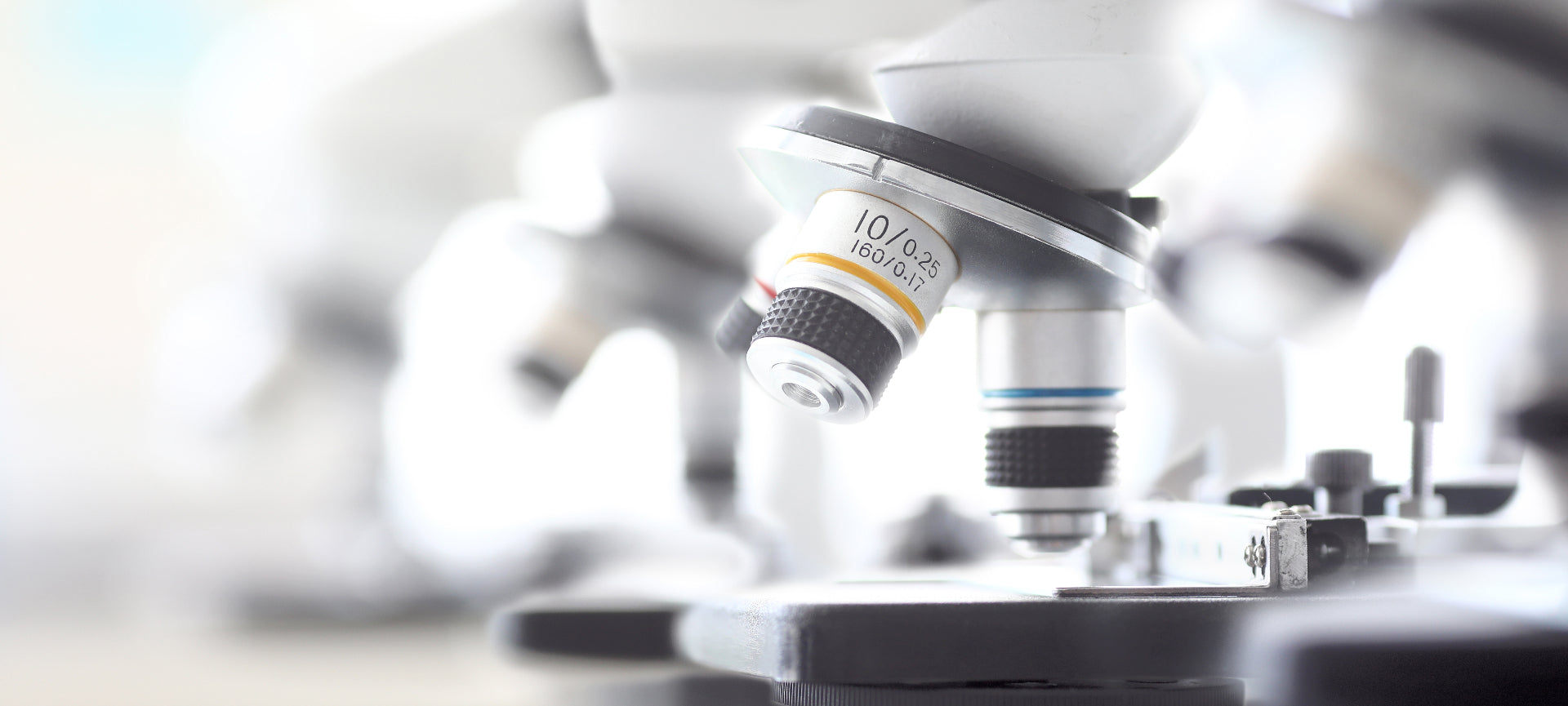 Microscope in laboratory